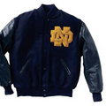 Juniors' Custom Wool Jacket w/ Vinyl Set-In Sleeves